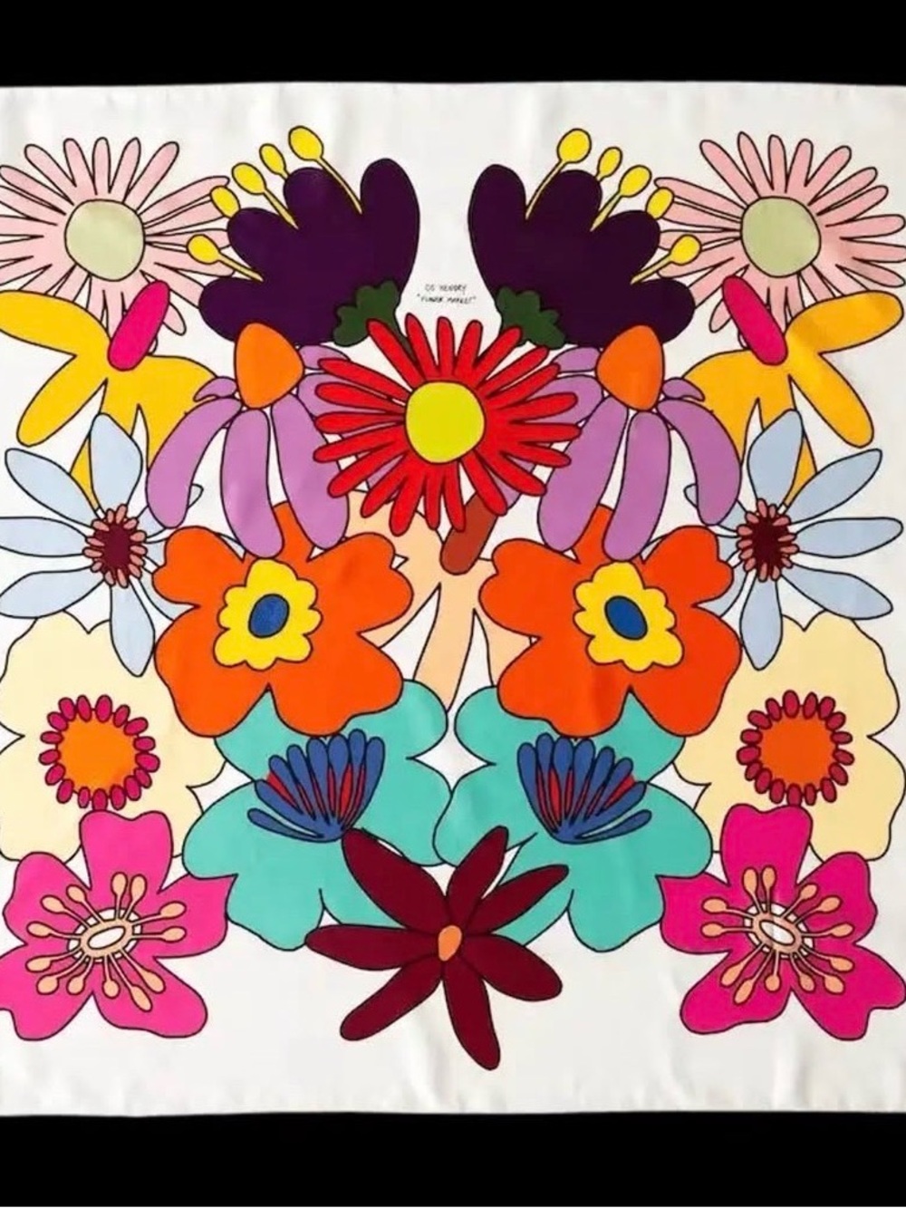 CJ HENDRY Vibrant Multicolor Flower scarf